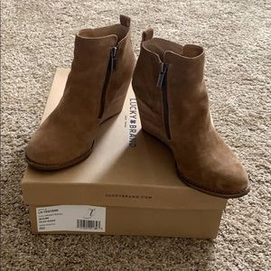 Lucky Brand wedge booties